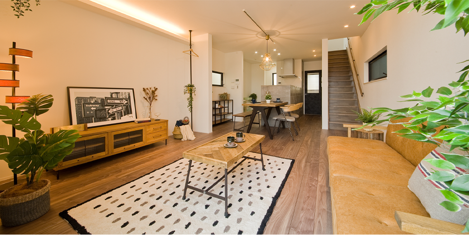 木のぬくもりを感じるリビング